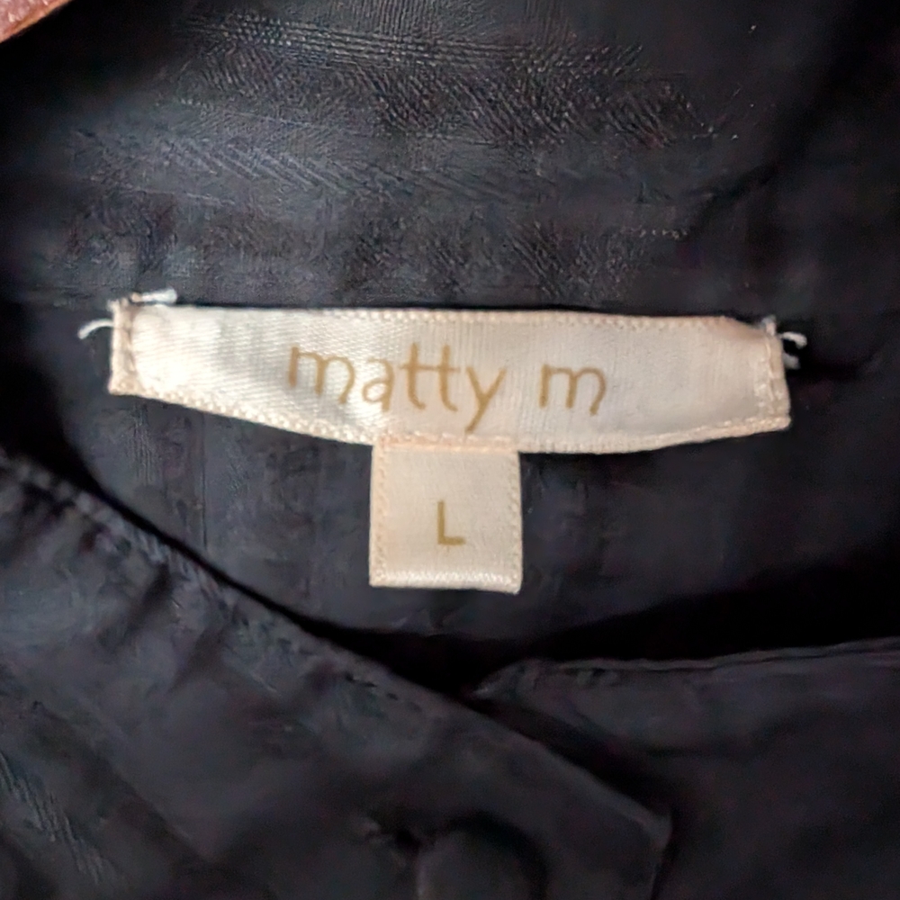 Matty M Black Button-Up Blouse - Picture 5 of 5